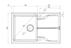 Zlewozmywak Deante  1-komorowy z ociekaczem piaskowy (ZQN 7113) 5