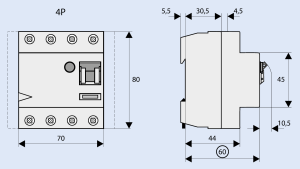 Eaton Wyłącznik różnicowoprądowy PFIM-40/4/003 4P 40A 0,03A typ AC - 235410 2