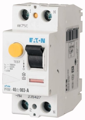 Eaton Wyłącznik różnicowoprądowy PFIM-40/2/003-G/A 2P 40A 0,03A typ G/A - 108045 1