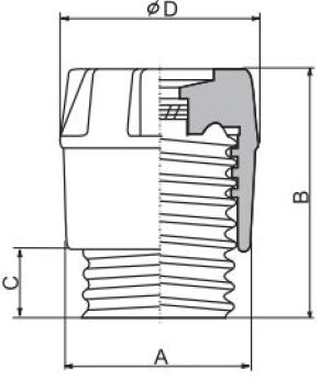 Eti-Polam Główka bezpiecznikowa K DIII 63A porcelana E33 002333001 2
