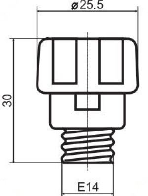 Eti-Polam Główka bezpiecznikowa KN D01 porcelana E14 002232004 2