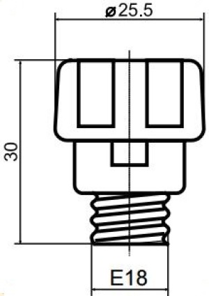 Eti-Polam Główka bezpiecznikowa KN D02P do plombowania E18 D02 (002232004) 2