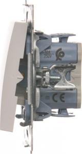 Kontakt-Simon Łącznik żaluzjowy trój-pozycyjny 1-0-2 SIMON54 biały - DZW1K.01/11 2