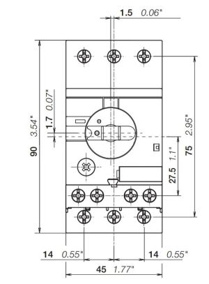 ABB Wyłącznik silnikowy MS116-16 3P 16A 1SAM250000R1011 3