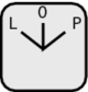 Spamel Przełącznik zmiany kierunku obrotów L-0-P 25A w obudowie - ŁK25R-3.8368OB2 4