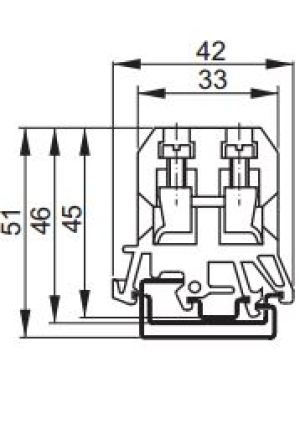 Pokój Złączka szynowa gwintowana ZUG-G10 czerwona A11-0207 2