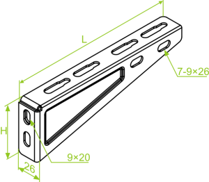 Baks Wysięgnik wzmocniony WW400 415x95mm - 710440 2