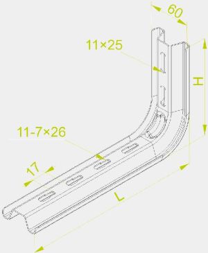 Baks Wspornik fajkowy WFL/WFLO300 355mm 720130 2