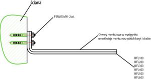 Baks Wspornik fajkowy WFL/WFLO300 355mm 720130 3