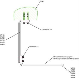 Baks Wspornik fajkowy WFL/WFLO300 355mm 720130 4