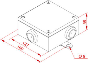 Baks Puszka metalowa łączeniowo-rozgałęźna PMO2(5/6) - 802010 3