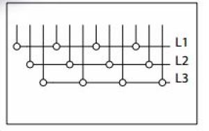 Eti-Polam Szyna łączeniowa IZ12/3F/12 3P 80A 12mm2 widełkowa 002921020 2