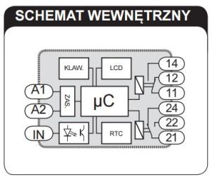 Zamel Programator czasowy 2-kanałowy tygodniowy 230V AC ZCM-12 3