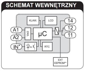 Zamel Programator czasowy 1-kanałowy tygodniowy Econo 230V AC ZCM-11E 4
