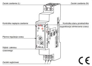 Zamel Przekaźnik czasowy 16A 1NO/NC 230V AC PCM-02 2