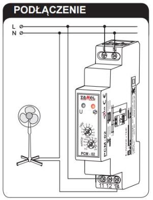Zamel Przekaźnik czasowy 16A 1NO/NC 230V AC PCM-02 3
