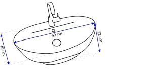 Umywalka Rea Cindy 59cm 10