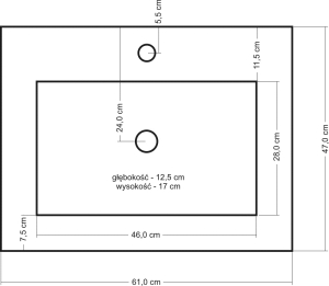 Umywalka Rea Dafne 61cm 5