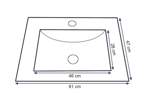 Umywalka Rea Dafne 61cm 6