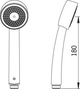 Słuchawka prysznicowa Oras Apollo 1-funkcyjna chrom (252020) 4