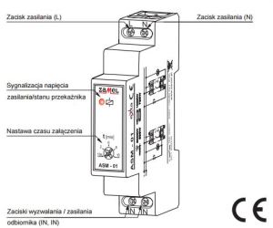 Zamel Automat schodowy 16A 48mA 1NO 230V AC ASM-01 2