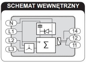 Zamel Przekaźnik kolejności faz 10A 1P 230/400V AC CKM-01 4