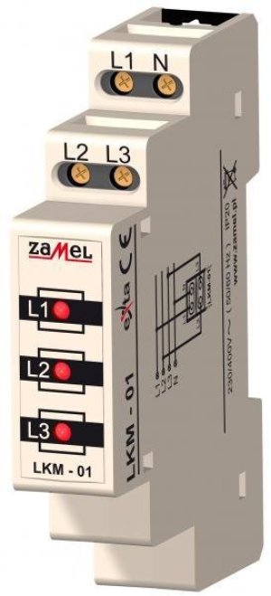 Zamel Wskaźnik zasilania LKM-01-10 1P 230V 1,5mA LKM-01-10 1