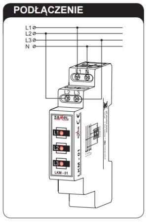Zamel Wskaźnik zasilania LKM-01-10 1P 230V 2,8mA LKM-01-40 3