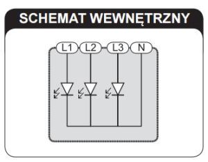 Zamel Wskaźnik zasilania LKM-01-10 1P 230V 2,8mA LKM-01-40 4