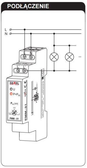 Zamel Ogranicznik mocy 230V AC 0,2-2kW PMM-01 3