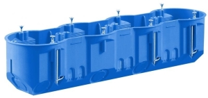 Simet Puszka podtynkowa 4-krotna P4x60D 60mm regips głęboka niebieska (32097203) 1