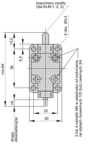 Pokój Wyłącznik krańcowy jednopozycyjny KLM-3 A36-3000 2