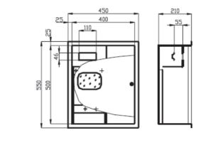 Sabaj Rozdzielnia podtynkowa licznikowa RL-24 ZSZ z oknem i zamkiem IP30 (2-089) 2