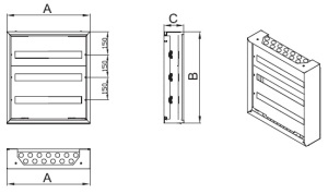 Sabaj Rozdzielnica modułowa NRPSM 90 5x18 nadtynkowa IP30 - 90-5-18-2 2
