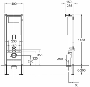 Zestaw podtynkowy Koło Technic GT Kind stelaż + miska wc (99416000) 2