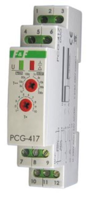 F&F Przekaźnik czasowy 24/230V 2x8A - PCG-417 1