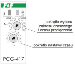 F&F Przekaźnik czasowy 24/230V 2x8A - PCG-417 3