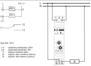 F&F Przekaźnik czasowy jednofunkcyjny 24/230V 10A - PCR-515 DUO 2