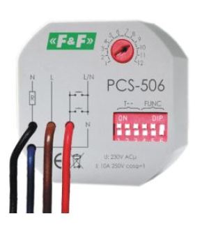 F&F Przekaźnik czasowy wielofunkcyjny 230V 10A (PCS-506) 1