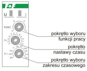 F&F Przekaźnik czasowy uniwersalny 24/230V 2x8A - PCU-510 DUO 3