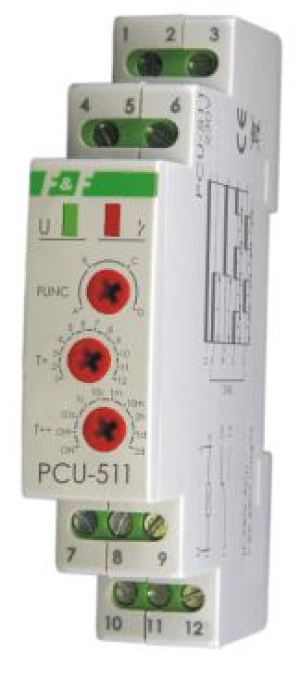 F&F Przekaźnik czasowy uniwersalny 12-264V 8A - PCU-511 UNI 1