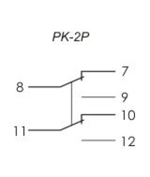 F&F Przekaźnik elektromagnetyczny 12V 2x8A - PK2P12 2
