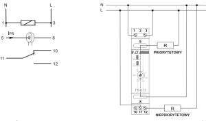 F&F Przekaźnik priorytetowy z kanałem przelotowym 230V 16A - PR-615 2