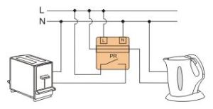 F&F Przekaźnik priorytetowy z kanałem przelotowym 230V 16A - PR-615 5