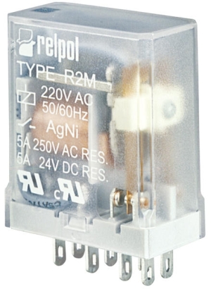 Relpol Przekaźnik przemysłowy miniaturowy 2P 5A 250V IP40 R2M-2012-23-1024 - 617171 1