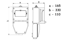 Polam Nakło Skrzynka izolacyjna zabezpieczeniowa SWKI-3 z listwą TH-35 25A 400V IP43 9632-100 2