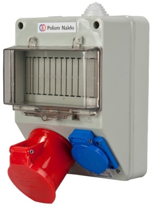 Polam Nakło Zestaw zasilający 40A gniazdo 32A 3P+N+Z,10/16A 2P+Z 6265-130 2