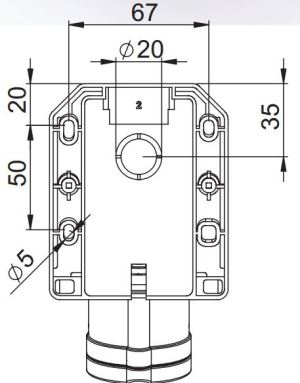 PCE Gniazdo stałe 16A 400V 3P+Z IP44 114-6 3