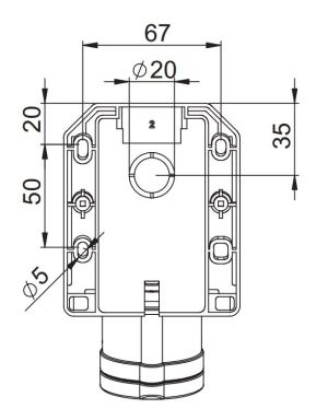 PCE Gniazdo stałe 16A 400V 3P+Z+N IP44 115-6 3