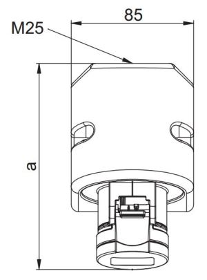 PCE Gniazdo stałe 32A 230V 2P+Z IP44 123-6 2